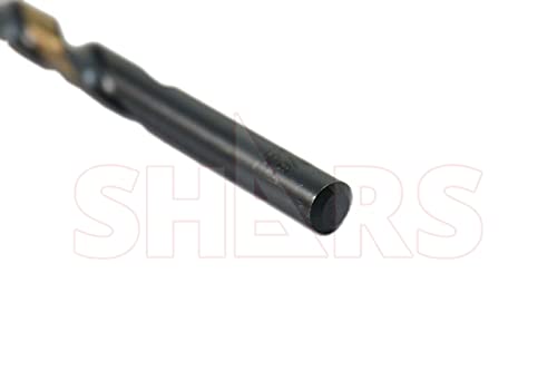 Shars 1mm to 13mm by 0.5mm 135° 25 Pcs HSS Heavy Duty Black & Gold Finish Jobber Drill Set 404-2936 P)