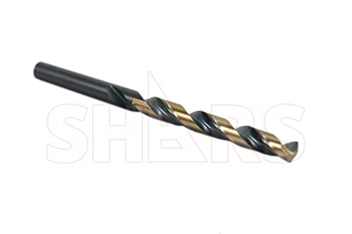 Shars 1/16-1/4" by 64ths 13 Pcs HSS Heavy Duty Black & Gold Finish Jobber Drill Set 135° Point Angle 404-2930 P)