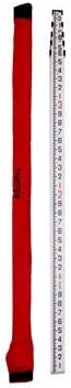 AdirPro 9-Foot Aluminum Grade Rod – 10ths, Dual Sided 5-Section Telescopic Leveling Rod – Bubble Level and Soft Carrying Case Included