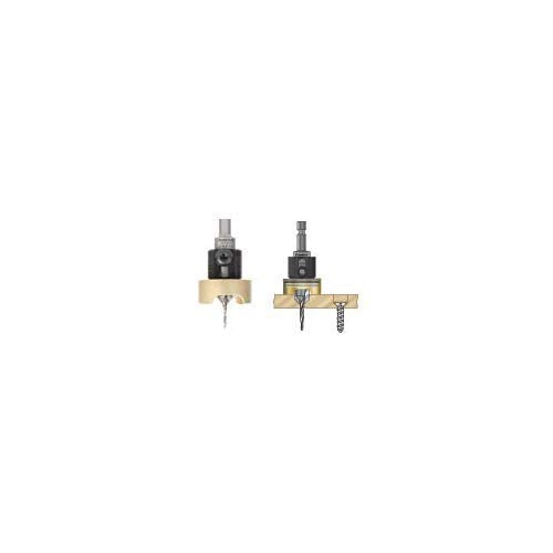 Amana Tool 55155 Carbide Tipped 82 Degree Countersink with Tapered Drill and Adjustable Depth Stop with No-Thrust BB 1/2 D x 3/16 Drill D x 1/4 Inch Quick Release Hex SHK