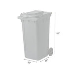 PRO&Family Wheeled Outdoor Trash Can Garbage Can Garage Trash Can for Restaurants/Hospitals/Offices/Back of House/Warehouses/Home (Green, 50 Gallon)