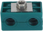30MM Tubeclo Twin Series Clamp, Polypropylene with Galv Plated Steel Hardware, Weld Mounting