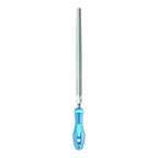 8" Three Square File - DIY Packaged Smooth Cut, with Handle
