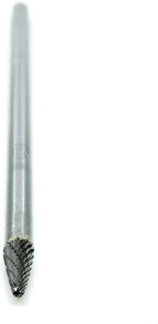 Benchmark Abrasives 6” Taper Shape Radius Double Cut Tungsten Carbide Die Grinder Bits Metal Deburring Tool Rotary Burr, 1/4 Inch Shaft, Engraving Tool for Woodworking Shaping Carving (SL-1)