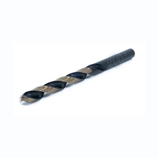 Benchmark Abrasives 19/64”, HSS Black & Gold Jobber Length Drill Bits - 12 Pack