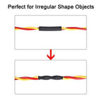 XHF UL Listed 225 Pcs 3:1 Waterproof White Heat Shrink Tubing Kit Marine Grade Adhesive Lined Heat Shrink Tube, Insulation Sealing Oil-Proof Wear-Resistant