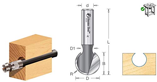 Amana Tool - 45962 Carbide Tipped Ball End 5/16 Radius x 9/16 Dia x 1/2 Shank