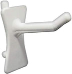 PegPro® 1" Hooks Kit for Standard “Wood Fiber” pegboard – Durable Plastic Pegboard Hooks - for Garage, Kitchen, Craft Room, and More (1" Hook - 24 Pack, White)