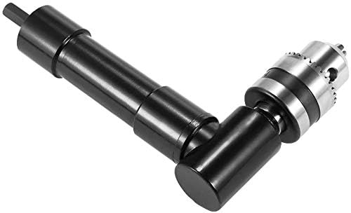 Drill Chuck Extension, Gearwoo 90 degree attachment Adapter With 3/8" Keyed Chuck 8mm Hex Shank Power Tool Accessory