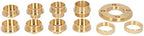 BTER Router Template Guide Set, 11pcs Solid Brass Template Guide Bushing Set, Portable Router Guide Bushing Kit with Carrying Case, Lock Nuts & Template Guide Adapter for Hinge Routing, Dovetailing