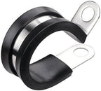 LOKMAN 20 Pack 1-3/4 Inch Stainless Steel Cable Clamp, Rubber Cushioned Insulated Clamp, Conduit Wire Holder Strap Clips for Tube, Pipe or Wire Cord Installation