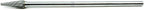 Benchmark Abrasives 6” Taper Shape Radius Double Cut Tungsten Carbide Die Grinder Bits Metal Deburring Tool Rotary Burr, 1/4 Inch Shaft, Engraving Tool for Woodworking Shaping Carving (SL-3)