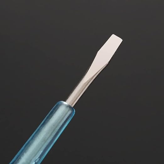 Fielect 2pcs Voltage Detector Pen Test Screwdriver Steel Batch Screwdriver Test Pencil JRDB-107 AC/DC 100-500V Blue Clear