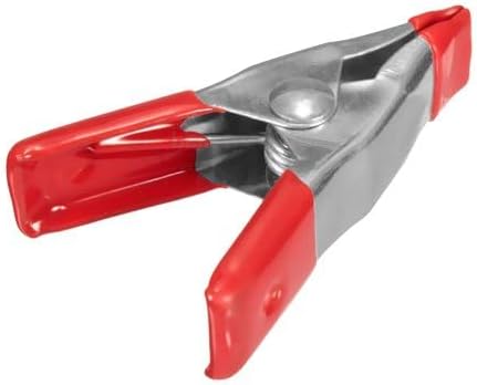 Wideskall® 2" inch Mini Metal Spring Clamps w/Red Rubber Tips Clips (Pack of 6)