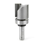 Amana Tool 45466 Carbide Tipped Flush Trim Plunge Template Router Bit 1 Inch Dia x 1 Inch x 3/8 Shank with Upper Ball Bearing