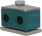 1" Tubeclo Twin Series Pipe Clamp, Polypropylene with Galv Plated Steel Hardware, Weld Mounting