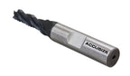 Accusize Industrial Tools 1/4 inch Fine Tooth M42 8% Cobalt Tialn Roughing End Mill, 3/8 in Shk Dia, 3/4 in Flute Length, 4 Flute, 1104-0014