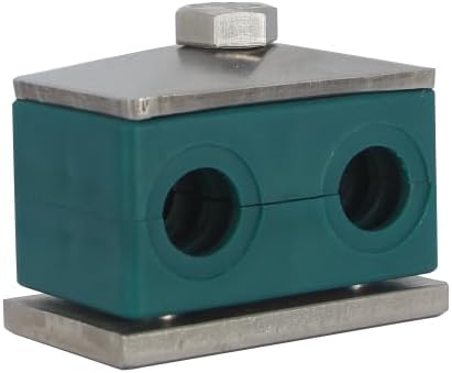 1/4" Tubeclo Twin Series Pipe Clamp, Polypropylene with Galv Plated Steel Hardware, Weld Mounting