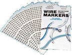 Sherco-Auto 450 Piece Vinyl Adhesive Labling Wire Marker Book – 10 Pages, 45 Labels Each (1–45) - Made in USA