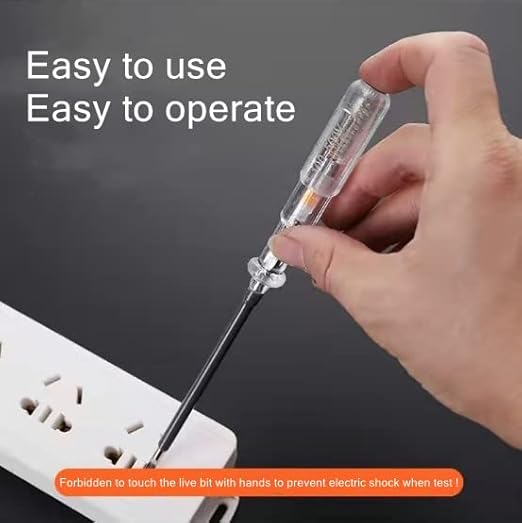 Fielect Circuit Tester, Voltage Tester Pen Screwdriver Electric Test Detector, Slotted Screwdriver Test Pen 100-500V 1pcs