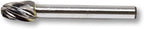 Benchmark Abrasives Ball Shape Premium Tungsten Carbide Burr with 1/4 Inch Shank Aluminum Cut Rotary Tool, Engraving Tool for Non-Metals Shaping Carving(SE-3NF)
