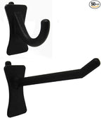 PegPro® J & 2" Hooks Kit for Standard “Wood Fiber” pegboard – Durable Plastic Pegboard Hooks - for Garage, Kitchen, Craft Room, and More (J & 2" Hook - 50 Pack, Black)
