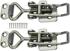SYINE Adjustable Buckle Cabinet Boxes Lever Handle Toggle Catch Latch Lock with Screws,2 Pcs (3S,Range:126-148mm)