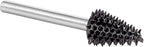 Kutzall Extreme Taper Rotary Burr, 1⁄8" Shaft, Very Coarse - Wood Carving Bit for Dremel, Foredom, DeWalt, Milwaukee. Abrasive Tungsten Carbide, 1⁄4" (6.3mm) Dia. X 1⁄2" (12.7mm) Length TX-14-EC