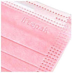 Litepak 125-Pack Disposable Face Mask Premium Comfort Earloops with Dispenser Box (Pink)