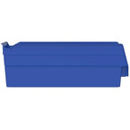 Akro-Mils 30120 Plastic Shelf Bins, Heavy Duty Storage Bins for Garage, Closet, and Drawer Organization, 12-Inch x 4-Inch x 4-Inch, Blue, 24-Pack