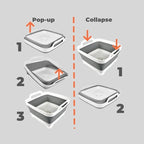 Collapsible Wash Basin for Baby Bottles - 2.4 Gallons Portable Wash Bin for RV Camping Sink, Space-Saving Dish Tub (Green)
