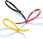 4 Inch Zip Ties (100 Pieces) 18lb Strength, Nylon Cable Wire Ties (Red)