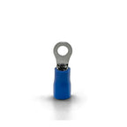 ANGSTROM #6 Bolt Ring Terminals, Insulated Electrical Crimp Connectors 100pcs (16-14ga Blue)