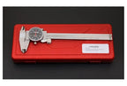 Accusize Industrial Tools 0-6" x 0.001" (Range x Resolution) Dial Caliper, Black Face Red Needle, Stainless Steel in Fitted Box, P920-B216
