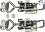 SYINE Adjustable Buckle Cabinet Boxes Lever Handle Toggle Latch Lock with Screws, 2 Pcs (SK-1S, 75-95mm)