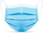 3-Ply Disposable Face Masks, Soft on Skin, Pack of Blue Masks with Elastic Earloops (500 Masks)