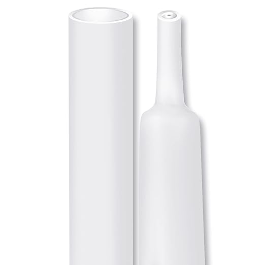 XHF 1-1/4 Inch 3:1 Waterproof White Heat Shrink Tubing 4 Ft Marine Grade Wire Cable Adhesive Lined Tube Insulation Seal Against Moisture Corrosion and Air Leakage