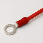 ANGSTROM 1/4" Bolt Ring Terminals, Insulated Electrical Crimp Connectors 100pcs (22-16ga Red)