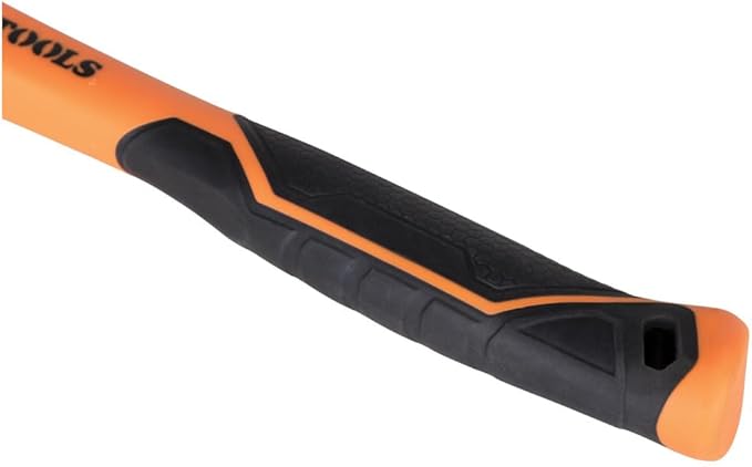 Klein Tools 832-26 Lineman's 26-Ounce Claw Milled Hammer, Fiberglass Handle, Heavy Duty for Utility Poles, Milled Face, High Visibility Orange
