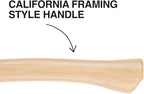 Klein Tools H80920HS Smooth Face Hammer with Straight Claw, 20-Ounce Forged Steel, Hickory Handle, California Framing Style, Magnetic Nail Starter, and Extra-Large Squared Strike Face