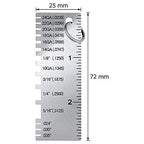 Weewooday 6 Pcs Wire/Metal Sheet Thickness Gauge Metal Tool Stainless Steel Welding One Sided Material Thickness Gauge Plated Size Inspection Tool