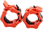 Barbell Clamps 2 inch, Heavy Duty Exercise Collars 2" Quick Release Pair of Locking Pro Olympic Weight Bar Plate Locks Collar Clips for Workout Weightlifting Fitness Training - ORANGE