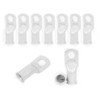 2/0 AWG 3/8" Stud (10 pcs.) Battery Ring Terminal 2/0 awg lugs 00 Gauge Connectors Heavy Duty Wire Lugs Battery Cable Ends Tubular Ring Terminal Battery Terminal Connectors Tinned Copper Eyelets