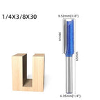 Professional Double Flute Straight Router Bits, 1/4 Shank Flush Trim Router Bit Set, Cutting Diameter Respectively 1/2”,1/4”, 3/8”,5/16” (Size 1)