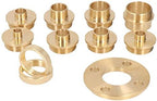 BTER Router Template Guide Set, 11pcs Solid Brass Template Guide Bushing Set, Portable Router Guide Bushing Kit with Carrying Case, Lock Nuts & Template Guide Adapter for Hinge Routing, Dovetailing