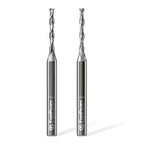 FivePears Up&Down Cut Spiral Router Bits Set for CNC, 1/8 inch Cutting Diameter and 1 inch Cutting Length 1/4 inch Shank Carbide End Mill Router Bit for Wood Carving Engraving Grinding Grooving