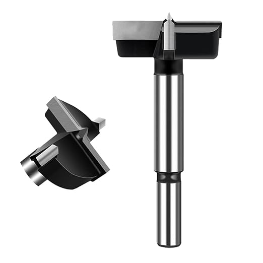 ASNOMY 1-7/8 Inch Forstner Drill Bit, Carbide Tipped Forstner Bit for Hard Wood, Wood Drilling Hole Saw Set Woodworking Hinge Cutter Tool Kits for Wood Plastic Plywood