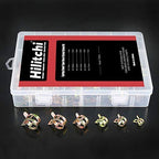 Hilitchi 72 pcs Spring Band Type Action Fuel/Silicone Vacuum Hose Pipe Clamp Low Pressure Air Clip Clamp (10 x 7mm 10mm 11mm 14mm 16mm 17mm)