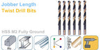 6PCS, 23/64" Black and Gold Finish,Drill Bits
