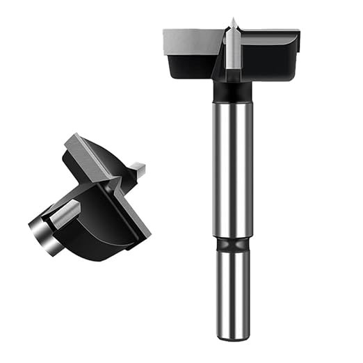 ASNOMY 1-9/16 Inch Forstner Drill Bit, Carbide Tipped Forstner Bit for Hard Wood, Wood Drilling Hole Saw Set Woodworking Hinge Cutter Tool Kits for Plastic Plywood